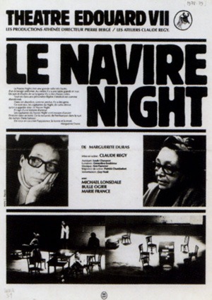 A la fin des années 1970, Pierre Bergé fait jouer les plus grands écrivains contemporains, comme Marguerite Duras dans "Le Navire night" en 1979.